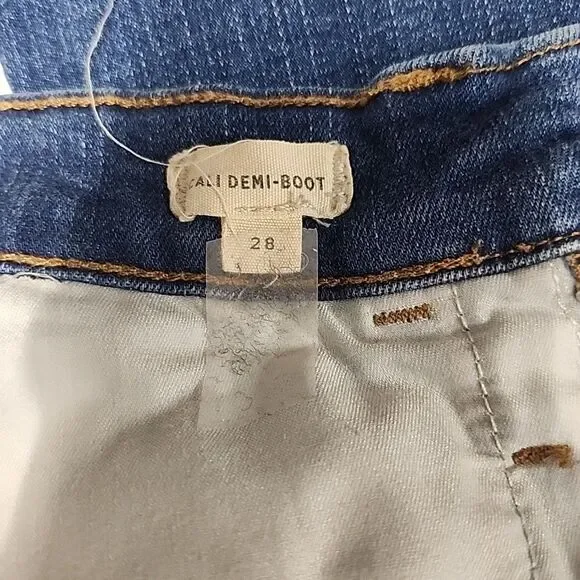 Madewell Cali Demi-Boot Jeans Kick Flare Crop Fleetwood Wash Size 28 - Picture 10 of 12